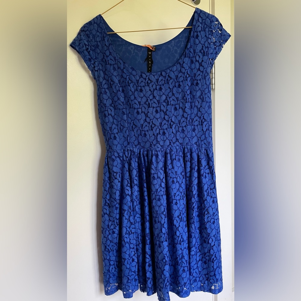 Blue flowy dress